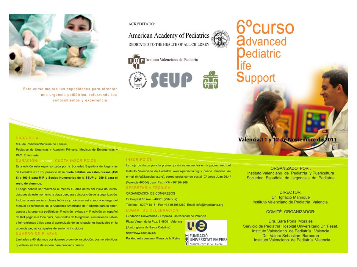 VI Curso APLS Valencia, noviembre de 2011