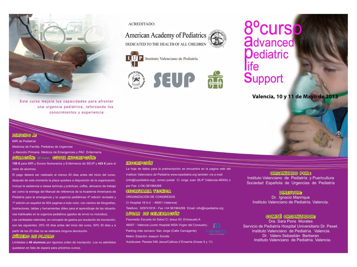 VIII Curso APLS Valencia, mayo de 2013